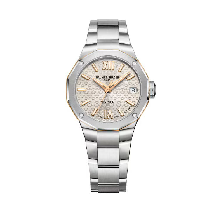Riviera 10730 Automatic, Date Display, Diamond-Set 33mm Steel Case & Bracelet