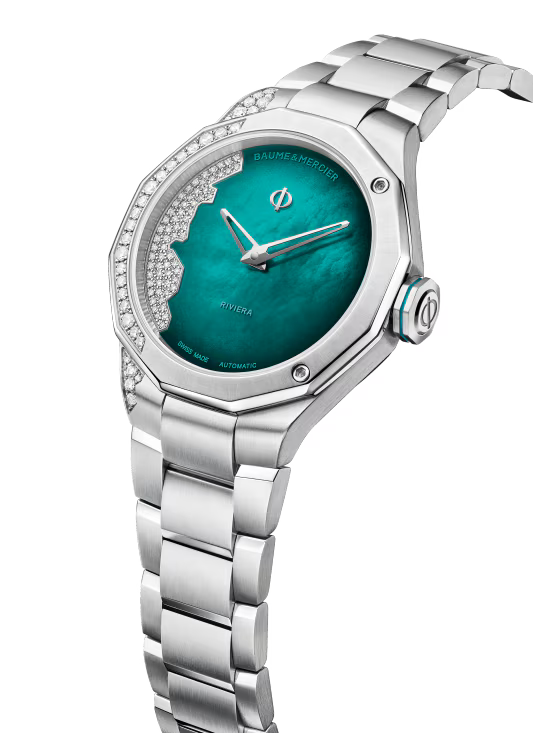 Riviera 10868 Automatic, Diamond-Set 33mm Steel Case & Bracelet