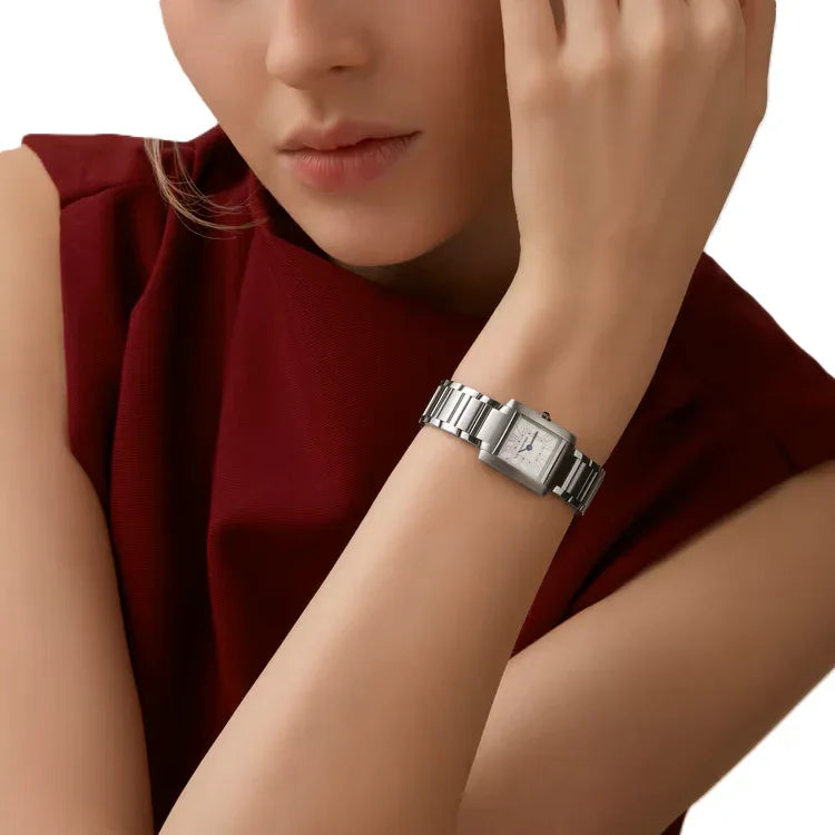 Cartier Tank Francaise WSTA0129 Stainless Steel, Quartz, White Dial - Shami Fine Watchmaking & Jewelry