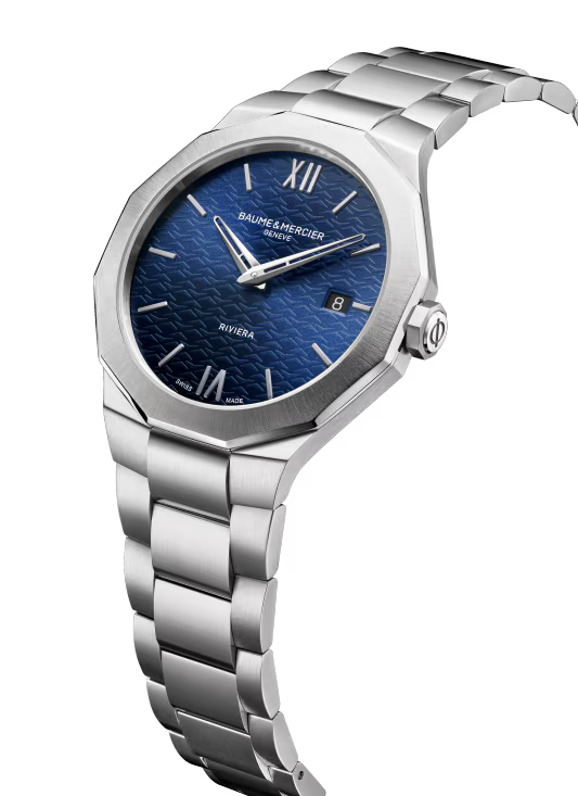 Riviera 10844 Quartz, Date Display, 39mm Steel  Case & Bracelet