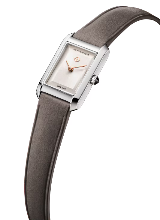 Hampton 10859 Quartz, 28 x 17.75mm Steel Case, Leather